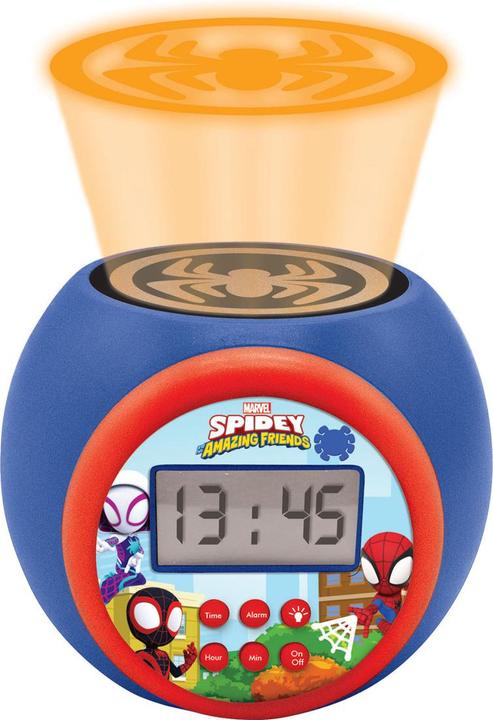 Image du produit Lexibook Réveil de projection Spidey & Friends avec changement de couleur LED et fonction de minuterie