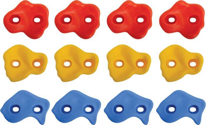 Produktbild MTS Schildkröt® Kinder Klettergriffe, 12 Griffe zum Bouldern in 3 versch. Formen, für Indoor und Out (Multicolore)