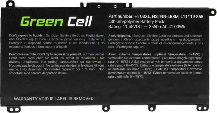 Produktbild GreenCell HT03XL (3 Zellen, 3400 mAh)