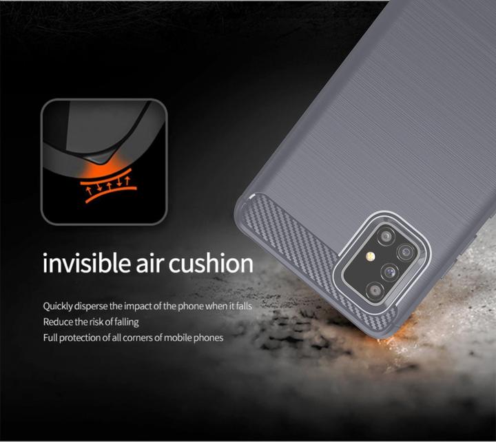 Actual product image Cadorabo TPU Ultra Slim carbon stainless steel Combi Cover (Samsung Galaxy M40s)