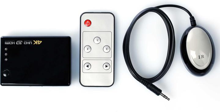 Produktbild CSL HDMI Splitter, Switch Automatisch 4K 3 in 1 Out UHD Verteiler mit Fernbedienung, Umschalter