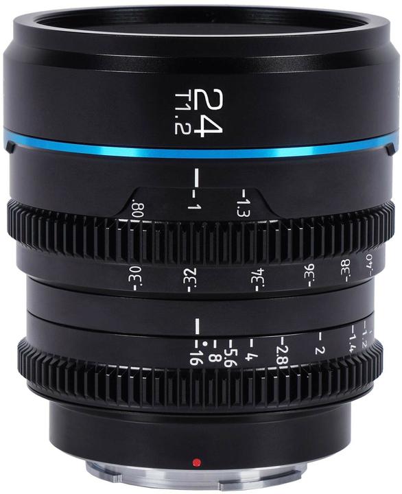 Sirui Nightwalker Series 24mm T1.2 S35 Manual Focus Cine Lens (Canon RF, APS-C / DX)