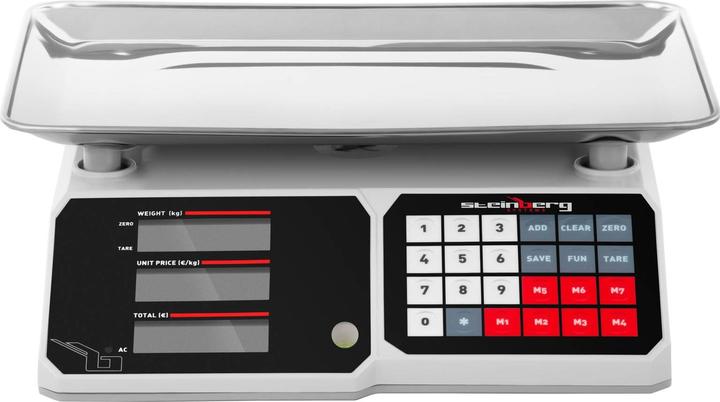 Actual product image Steinberg Price-Calculating Scale - 30 kg / 1 g - 34.1 x 24.1 cm - LCD