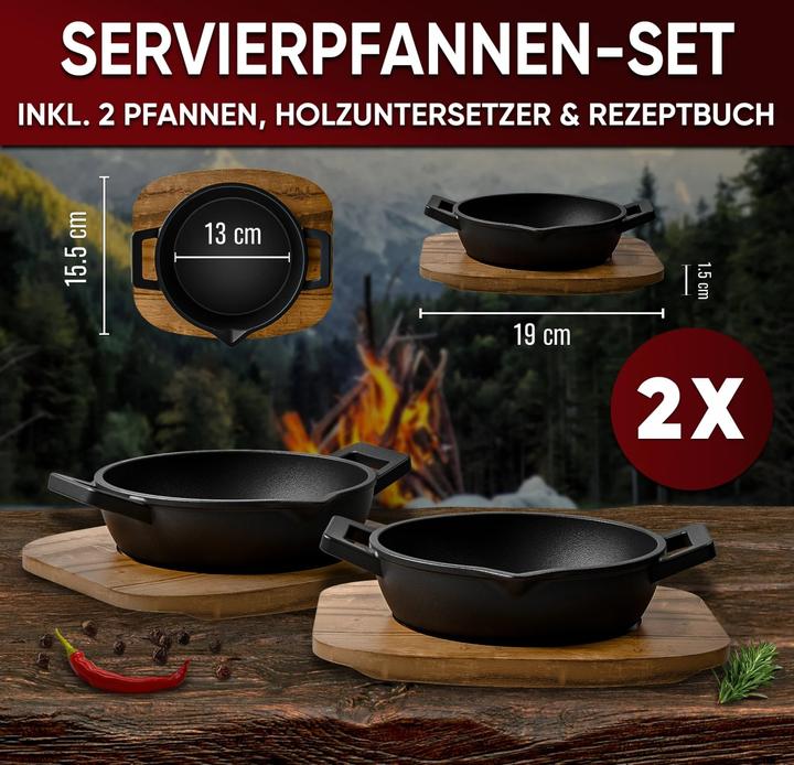 Immagine prodotto Gusskönig Set di mini teglie in ghisa (Ghisa)
