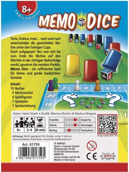 Produktbild Amigo Memo Dice (Deutsch)