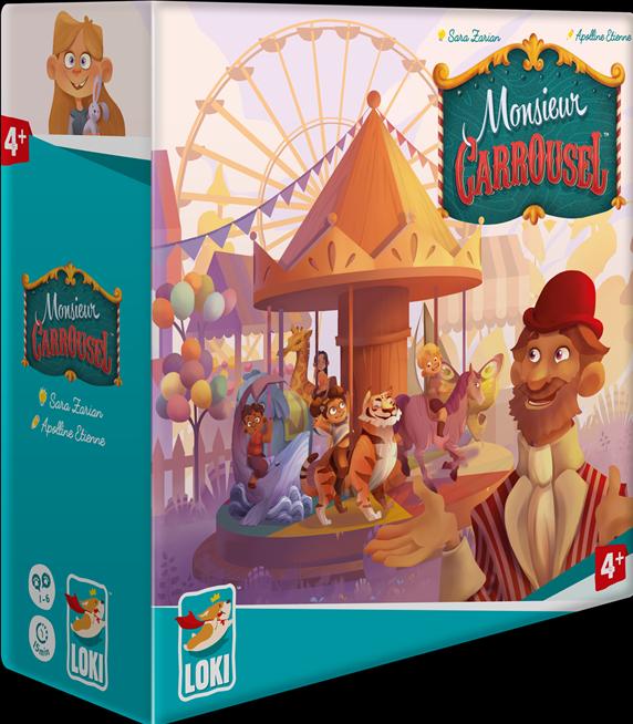 Produktbild Loki Kids 515729 - Monsieur Carrousel, Brettspiel, für 1-4 Spieler, ab 4 Jahren (Englisch)