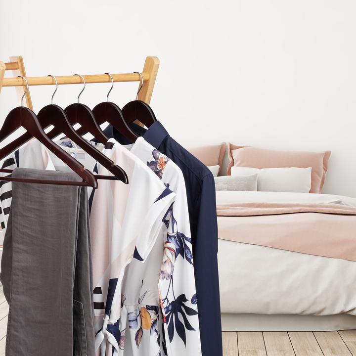 Actual product image Relaxdays Coat Hangers with Trouser Rail Set of 20 (40 x)