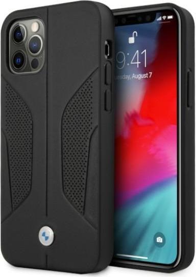 Produktbild BMW Etui BMHCP12LRSCSK iPhone 12 Pro Max 6,7" czarny/black hardcase Leather Perforate Sides (Apple iPhone 12 Pro Max)