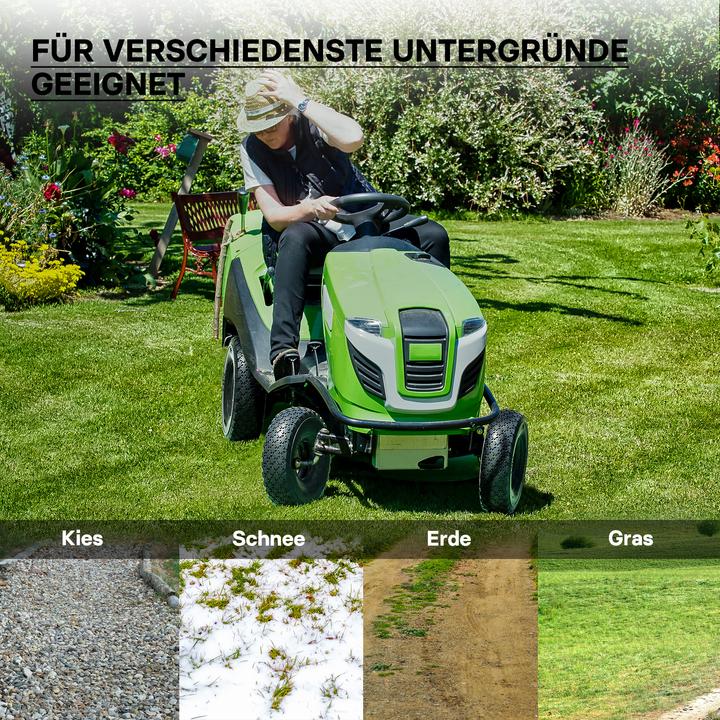 Immagine prodotto Wiltec Pneumatici per tosaerba 11x4.00-4 4pr con camera d'aria Valvola ad angolo Ruota completa (Trattorino, Ricambi per macchine da giardino)