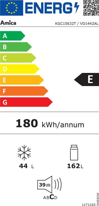 Energie-Label Amica KGC 15632 (208 l)