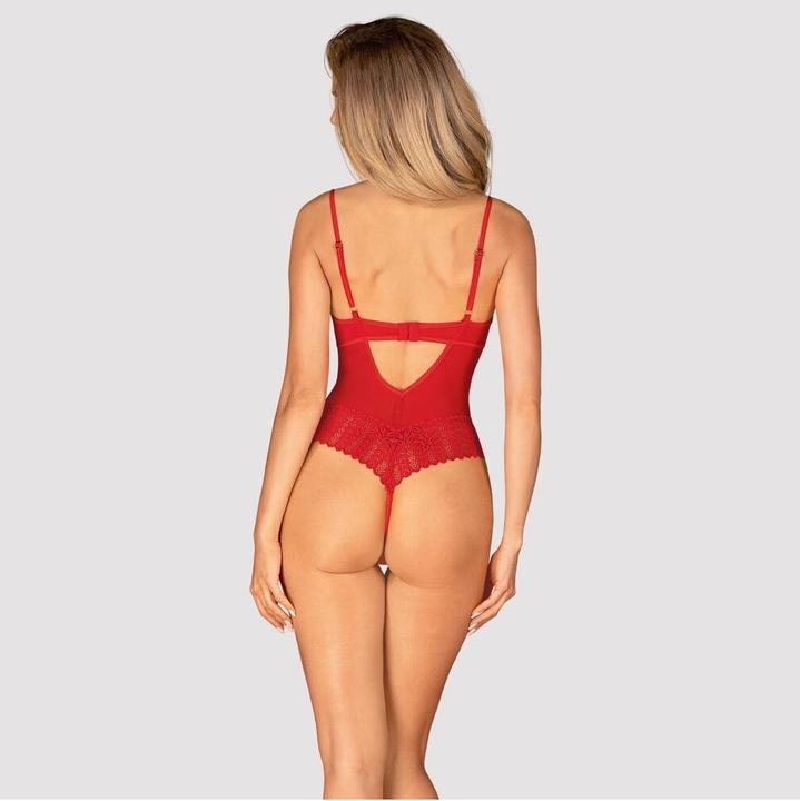 Actual product image Obsessive - Ingridia Crotchless Teddy - Red (M/L)