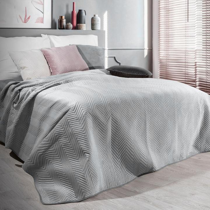Produktbild Eurofirany CHON / SOFIA / Silber 230X260 Silberne Tagesdecke