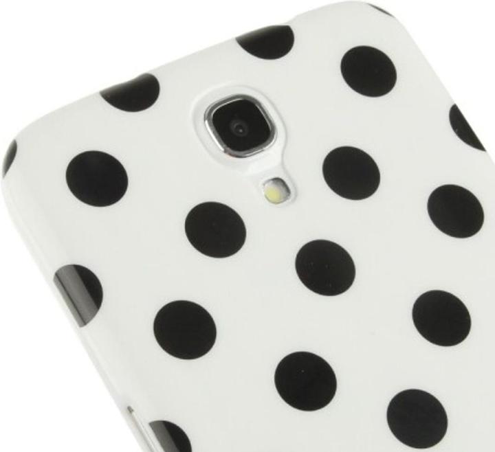 Produktbild König Design Schutzhülle TPU Punkte Case für Handy Samsung Galaxy Mega 6.3 / i9200 weiss/schwarz (Samsung Galaxy Mega 6.3)
