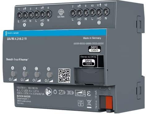 Immagine prodotto Busch-Jaeger Attuatore dimmerabile free@home 2-315W REG 8TE 4output 2CKA006220A0837 (Attuatore dimmerabile)
