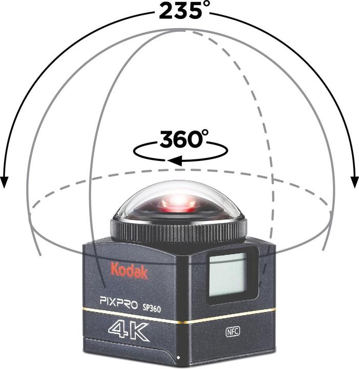 Produktbild Kodak PIXPRO SP360 Aqua Actionsport-Kamera 12,76 MP CMOS 25,4 / (1 / 2.33 Zoll) WLAN (30p, WLAN)