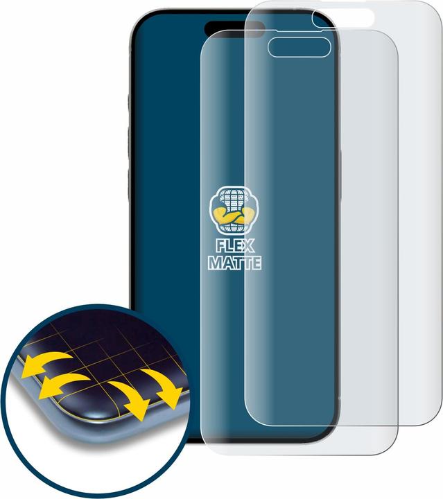 Actual product image BROTECT Full-Cover Protector Matte (2 Piece, Apple iPhone 15)