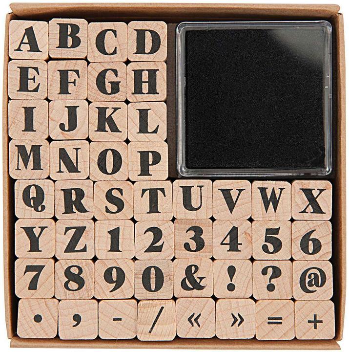 Actual product image Rico Design Motive stamp set ABC and numbers, 48 pieces