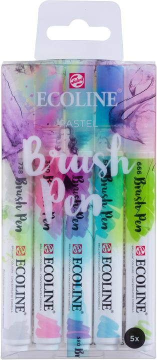 Produktbild Talens Ecoline Brush Pen Pastell (Multicolor, 5 x)