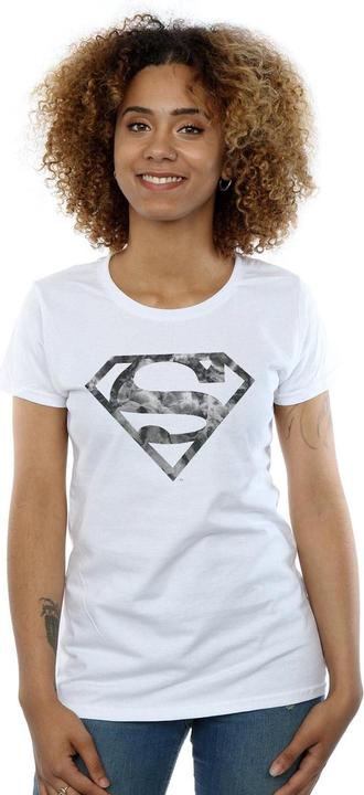 Actual product image Womens/Ladies Superman Marble Logo Cotton T-Shirt (L)
