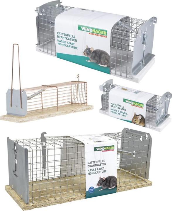 Image du produit Windhager Piège à rats à boîte métallique 29,5x10,5x12,5cm