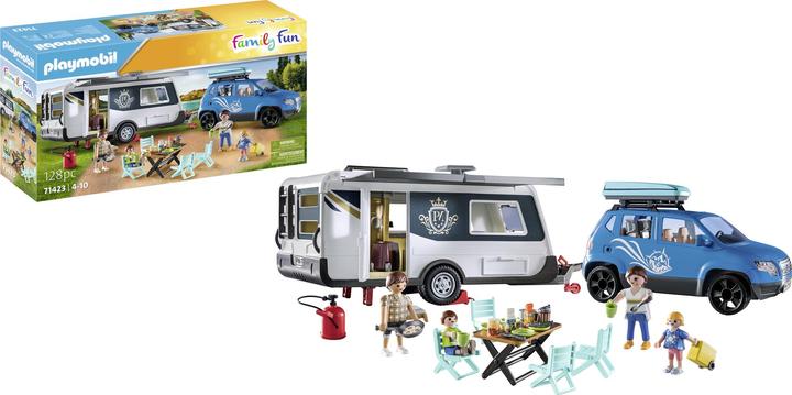Image du produit Playmobil 71423 Caravane avec voiture (71423, Playmobil Family Fun)