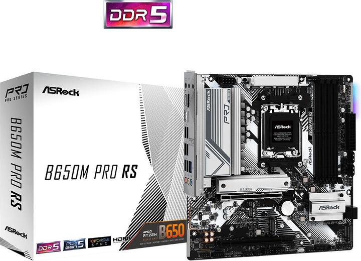 Image du produit AsRock B650M Pro RS (AM5, AMD B650, mATX)