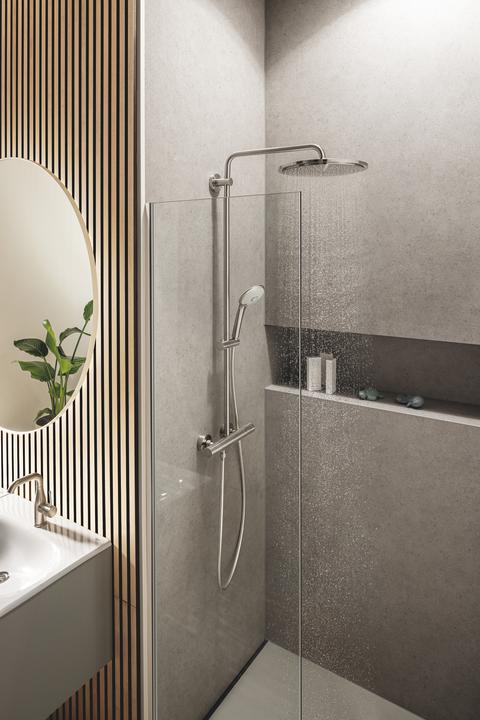 Actual product image Grohe Duschsule inkl. Thermostat Euphoria XXL System 310 supersteel 26075DC0