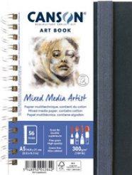 Image du produit Canson Carnet de croquis ART BOOK Mixed Media Artist DIN A5 28 feuilles 148 x 210 mm portrait (A5, Non contraignant)