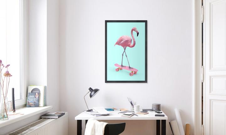 Actual product image Juniqe Skate Flamingo (60 x 90 cm)