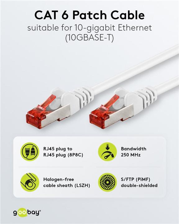 Immagine prodotto Goobay Cavo di rete LS0H S/FTP (S/FTP, CAT6, 50 m)