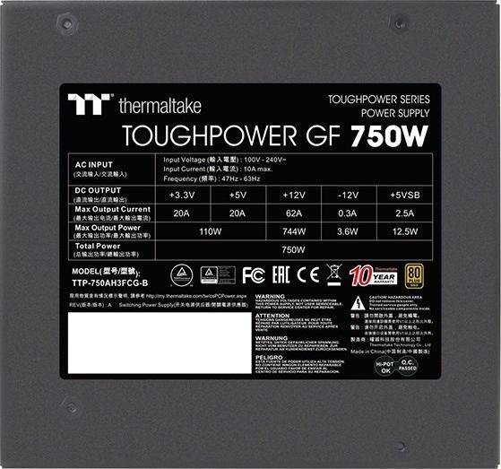 Immagine prodotto Thermaltake TTP-750AH3FCG-B Alimentatore 750 W 24 pin ATX nero (750 W)