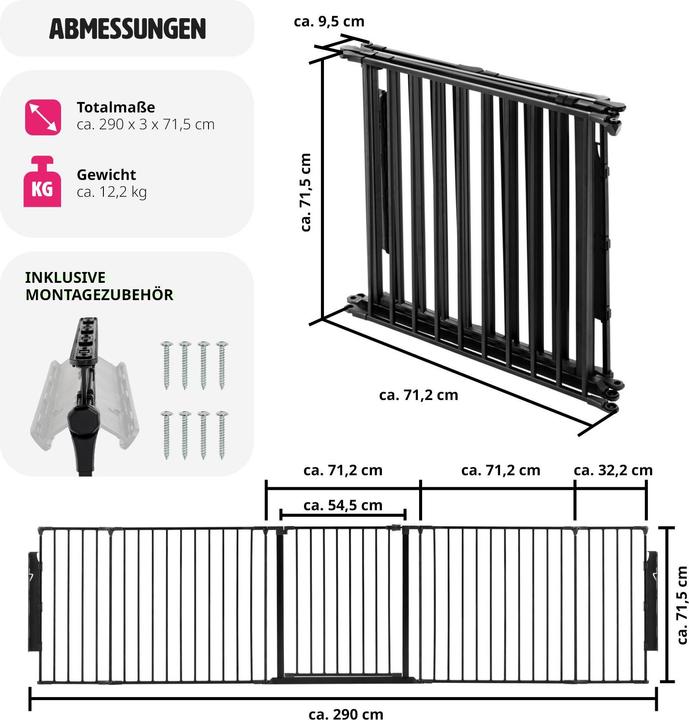 Produktbild tectake Kaminschutzgitter Agni