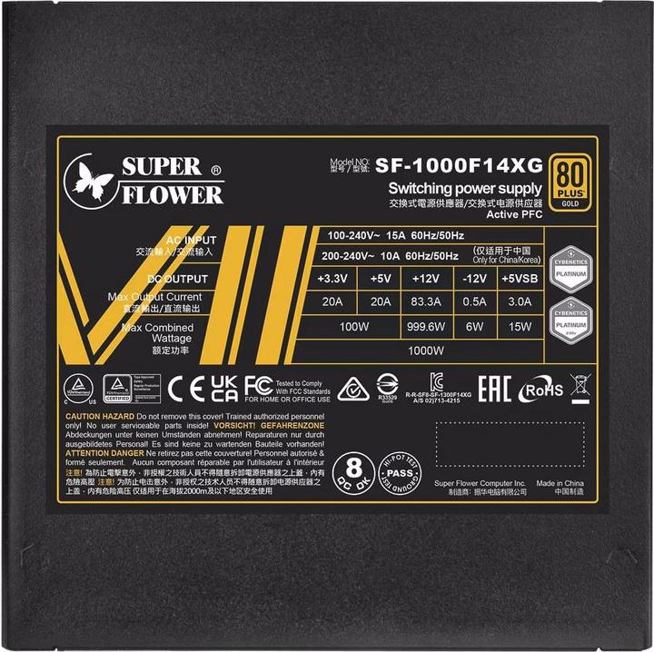Produktbild Super Flower Leadex VII XG 80 PLUS Gold, ATX 3.0, PCIe 5.0 - 1000 Watt (1000 W)