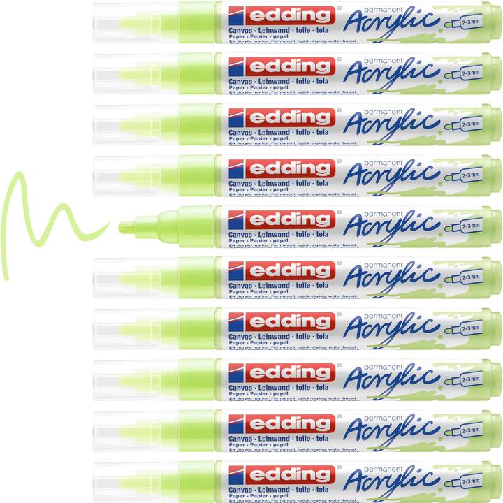 Immagine prodotto Edding Marcatore acrilico 5100 Medio (Verde pastello, 3 mm, 1 x)