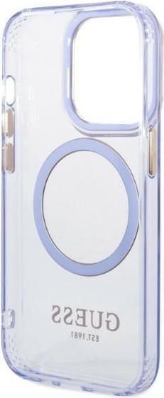 Produktbild Guess GUHMP14LHTCMU iPhone 14 Pro 6.1" purpurowy/purple hard case Gold Outline Translucent MagSafe (Apple iPhone 14 Pro)