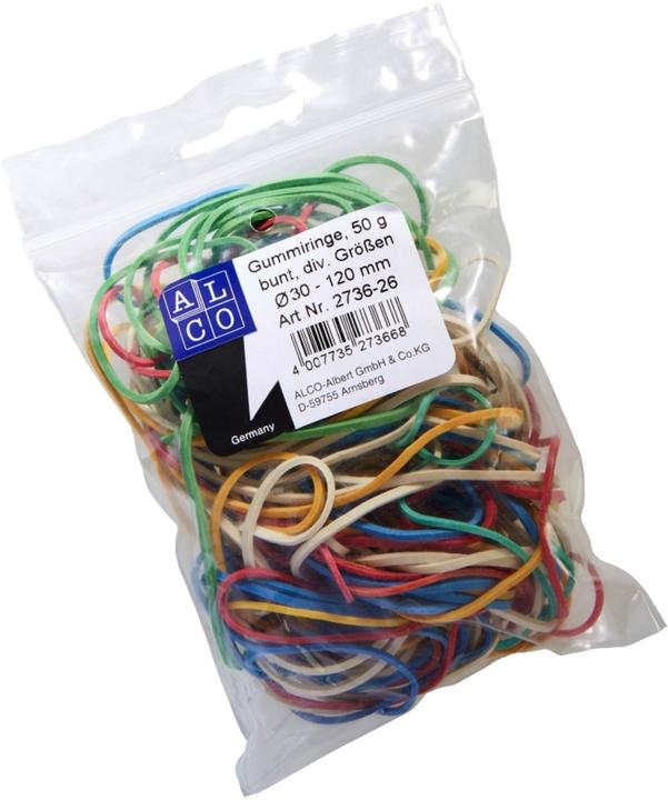Alco Gummiring 30 120mm Kautschuk farbig sortiert 50 g/Pack. (1 Stk.)