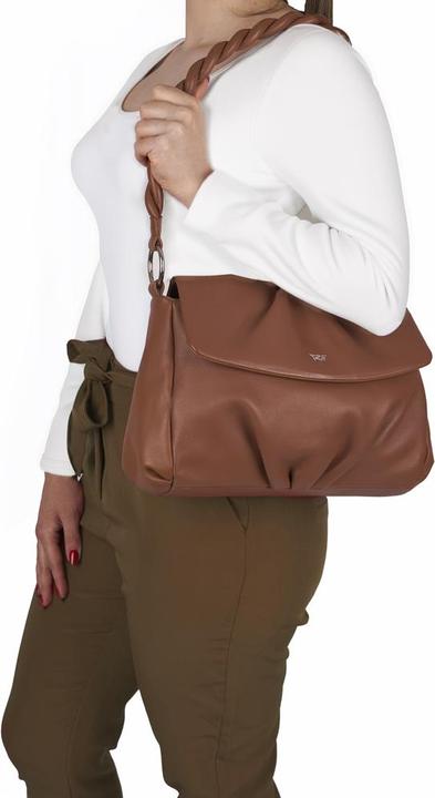 Actual product image Riccardo Ferducci Handbag, crossover with LED light compartment, Bellini