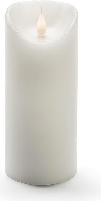 Actual product image Konstsmide LED wax candle, white, with 3D flame, Ø 7, 5 cm, height: 17, 5 cm, with 4h and 8h timer (1 x)