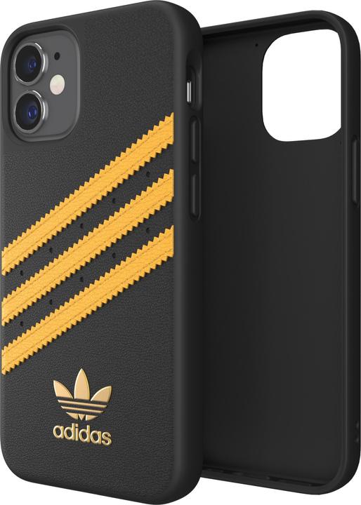 Image du produit adidas Coque arrière en PU moulé iPhone 12 mini Noir/Jaune (Apple iPhone 12 mini)