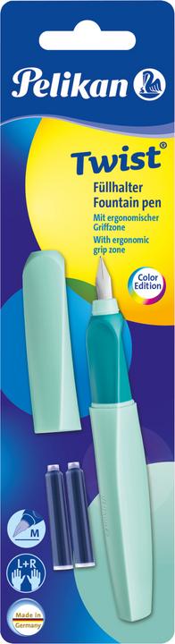 Immagine prodotto Pelikan Penna stilografica Twist P457 M, Neo Mint, blister (Verde menta, 1 x)