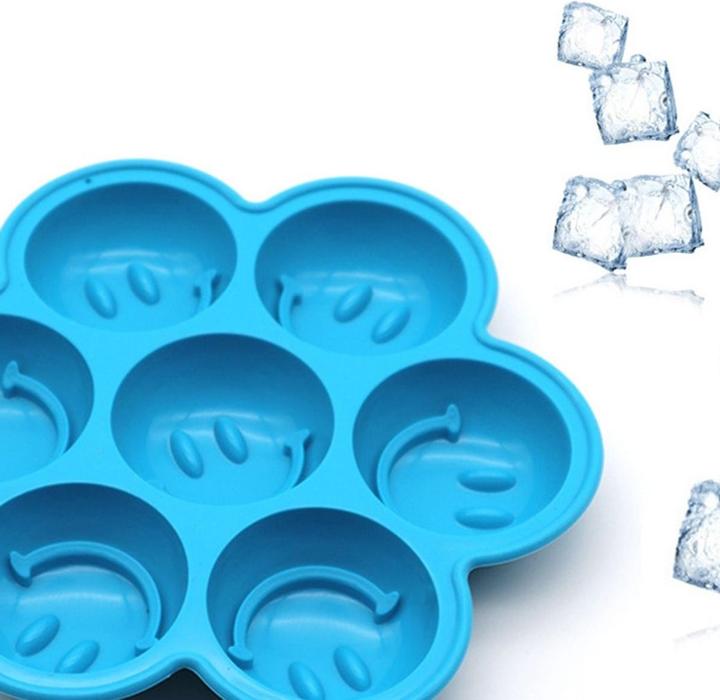 Actual product image König Design Silicone ice cube mould smiley emoji ice cubes ice for whiskey wine bar party new