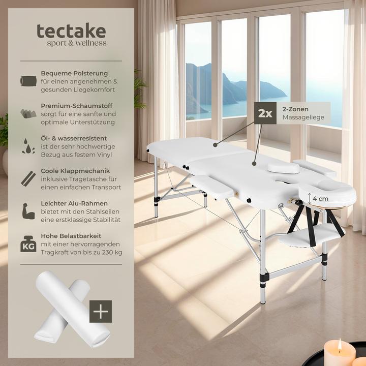 Immagine prodotto tectake Lettino da massaggio a 2 zone