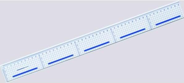 Actual product image Rumold Drawing and cutting ruler plastic 100cm (100 cm)