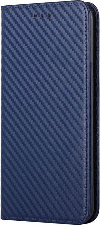 Produktbild Cover-Discount iPhone 15 Pro - Carbon Look Flip Case Hülle blau (Apple iPhone 15 Pro)