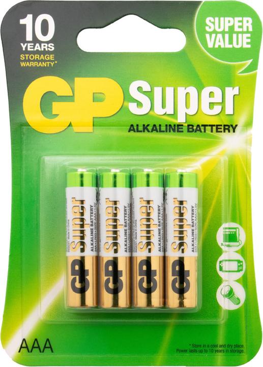 GP Batteries Super Alkaline (4 pcs., AAA, 2400 mAh)