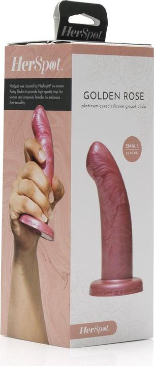Actual product image Fleshlight HerSpot Dildo Golden Rose Small