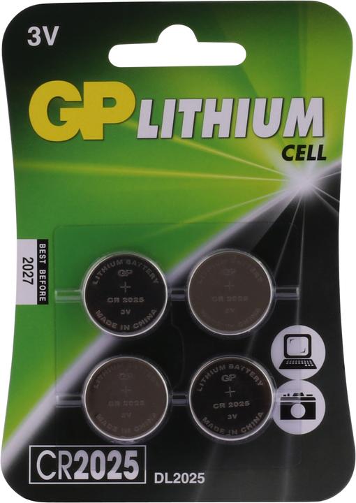 GP Batteries CR2025 Lithium (4 Stk., CR2025, 165 mAh)