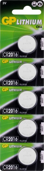 Actual product image GP Batteries Lithium Cell (5 pcs., CR2016, 90 mAh)