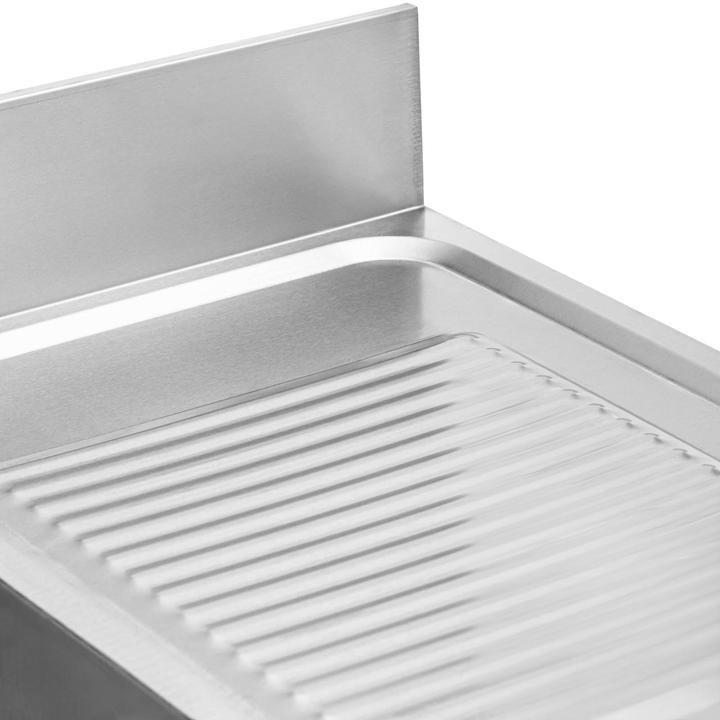 Immagine prodotto Royal Catering Spültisch 1 Becken 500 x 500 x 300 mm Ablage Edelstahl-Spültisch Gastro (Lavello con sgocciolatoio, 30 cm, 70 cm)