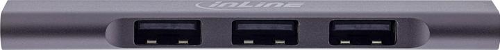 Produktbild InLine Slim USB-C Hub, 4-Port, USB 3.0 + 3x USB 2.0, schmale Bauform (USB-C, 4 Ports)